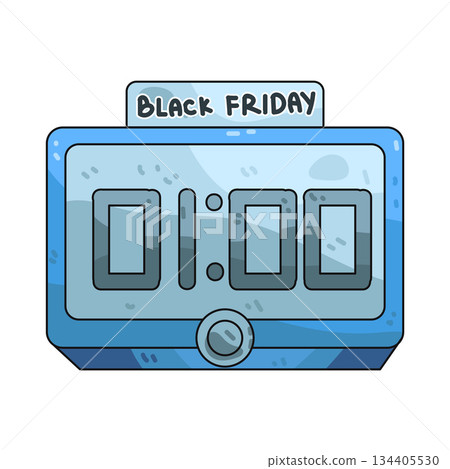 illustration of Countdown Timer Black Friday 134405530