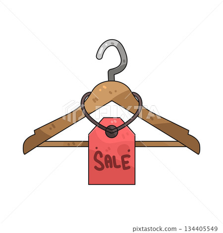 illustration of Hanger Fashion Sale 134405549