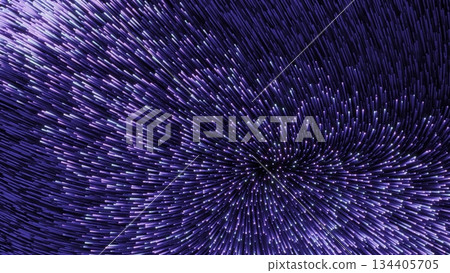 Abstract glowing particle lines swirling in space 134405705