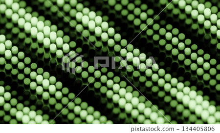 Abstract green dots waving diagonally animation 134405806