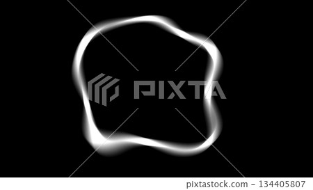 White smoke ring forming on black background. Motion White smoke ring forming on black background. Motion 134405807