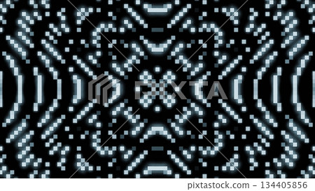 Abstract pixelated kaleidoscope pattern hypnotically moving Abstract pixelated kaleidoscope pattern hypnotically moving 134405856