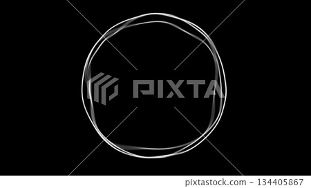 White hand drawn circles rotating on black background. Motion White hand drawn circles rotating on black background. Motion 134405867