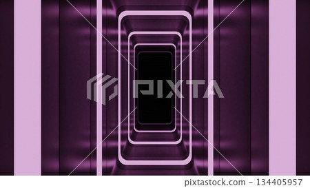 Futuristic pink neon light tunnel animation Futuristic pink neon light tunnel animation 134405957