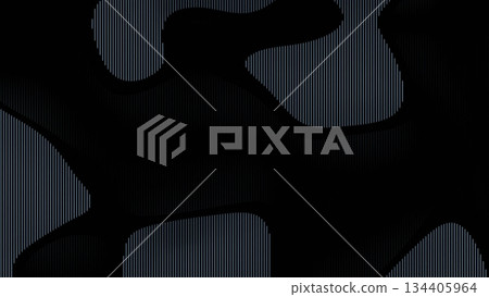 Abstract morphing shapes with vertical line pattern Abstract morphing shapes with vertical line pattern 134405964