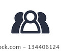 Icons that represent groups, friends, organizations, company employees, and best friends. 134406124