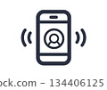 Smartphone icon for calling. Icon for communicating with others on your device. 134406125