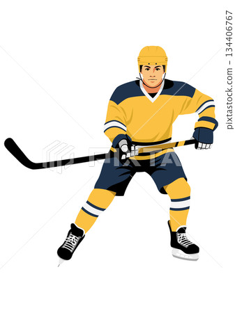 冰上曲棍球運動員 134406767