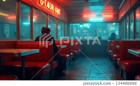 人們正在等待他們訂購的物品 134406898