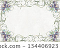 Chic snowdrop and Christmas rose flower frame 134406923