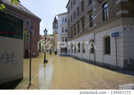 Flooding in Meyssen, Germany, in June 2013 134407172