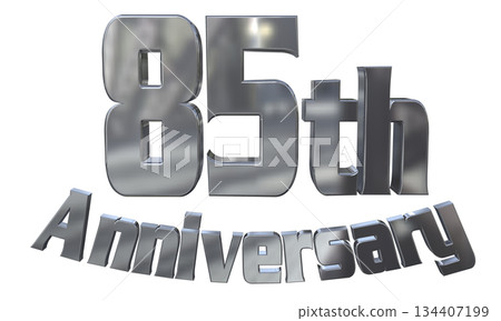 3DCG text "85th Anniversary/85th Anniversary Mark Sparkle" 134407199
