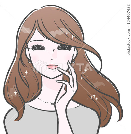 微笑的美麗女士 微笑的美麗女士 134407488