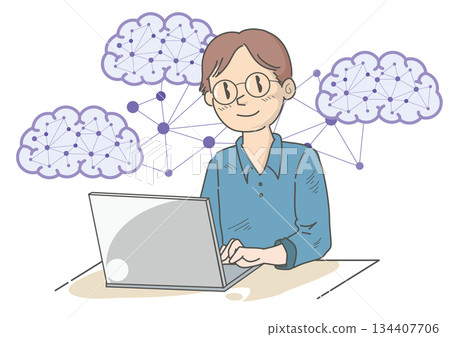 一位使用人工智慧2的人 一位使用人工智慧2的人 134407706
