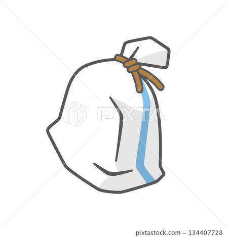 Simple vector illustration of disaster prevention sandbags 134407728