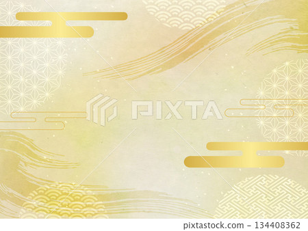 Japanese pattern and washi paper background 134408362