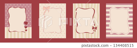 Whimsical coquette frame designs for a delightful bachelorette celebration 134408515