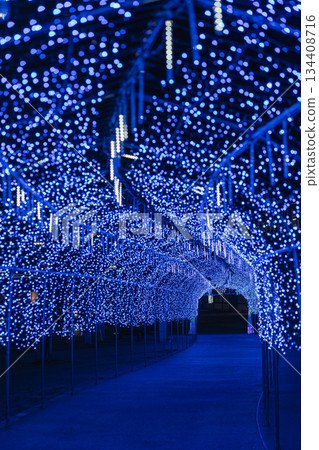 宮城縣多賀城市的藍色燈光 134408716