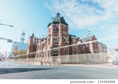 Bank of Iwate Red Brick Building, traveling in Morioka city, Iwate prefecture, Japan. Iwate, Japan, 24 April 2025 134408866