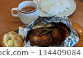 Hamburger steak baked in foil 134409084
