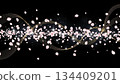 Cherry blossoms falling on a jet black background 134409201