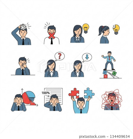 10 Easy-to-Use Failure Business Icons 10 Easy-to-Use Failure Business Icons 134409634