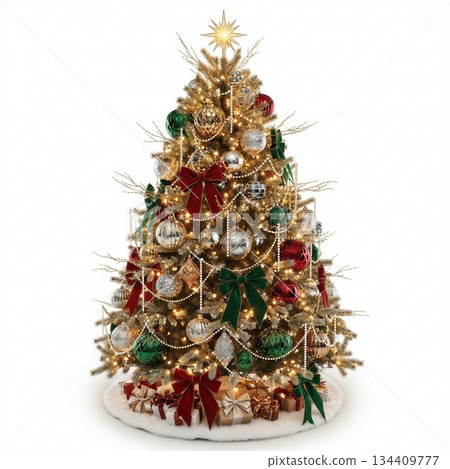 Beautifully decorated Christmas tree 2 134409777