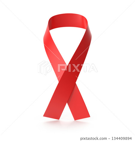 Red Ribbon for Awareness and Support 134409894