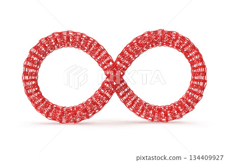 Red Textured Infinity Symbol Red Textured Infinity Symbol 134409927