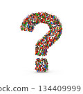Colorful Confetti Question Mark Symbol 134409999