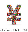 Colorful Confetti - Japanese Yen Currency Symbol 134410001