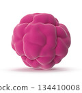 Abstract Pink Organic Form with Convoluted Surface 134410008