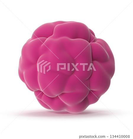 Abstract Pink Organic Form with Convoluted Surface Abstract Pink Organic Form with Convoluted Surface 134410008