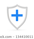 Health Protection Shield with Blue Cross Icon 134410011