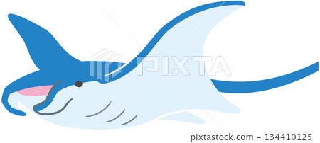 Illustration material of a swimming fish ray Illustration material of a swimming fish ray 134410125