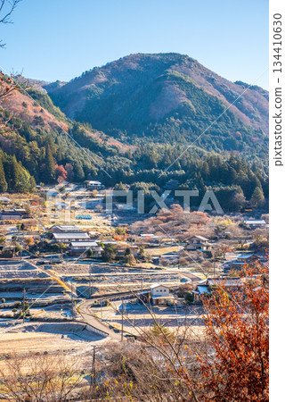 Winter scenery of Maze, the most beautiful village in Japan, Gero City, Gifu Prefecture 134410630