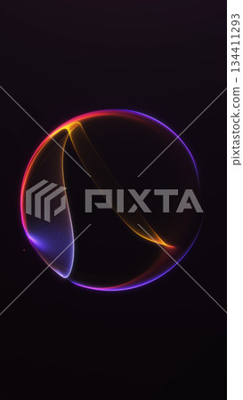 Vertical abstract plasma sphere with vibrant gradient glow in dark space. Futuristic energy orb illustration for digital design, modern technology visuals and creative backgrounds. Vertical abstract plasma sphere with vibrant gradient glow in dark space. Futuristic energy orb illustration for digital design, modern technology visuals and creative backgrounds. 134411293