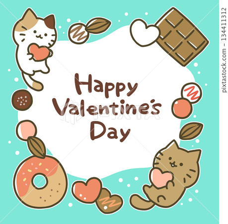 valentine cat 134411312