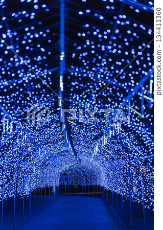 宮城縣多賀城市的藍色燈光 134411360