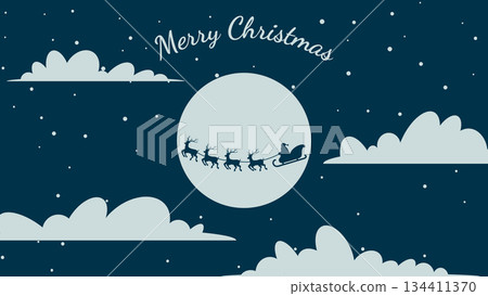 merry christmas greeting card 134411370