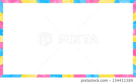 條紋邊框、條紋圖案、背景、水彩風格、模擬紋理 134411389