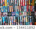 Different books displayed on a table or a shelf at a bookstore in Mumbai India 134411892