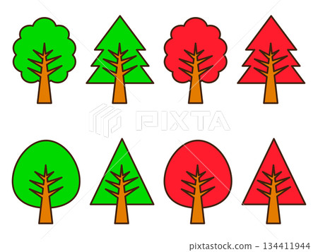 樹形圖示插圖素材集 2 134411944