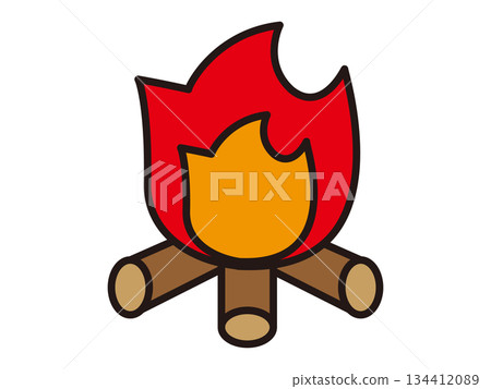 篝火圖示素材 篝火圖示素材 134412089