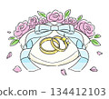 Ring and flower illustration 134412103