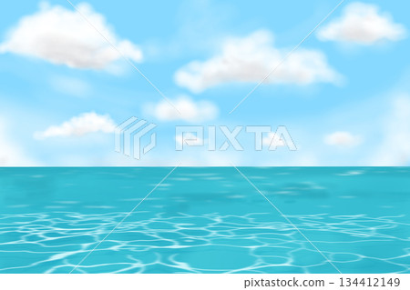 Background of the sea with sparkling water surface 134412149