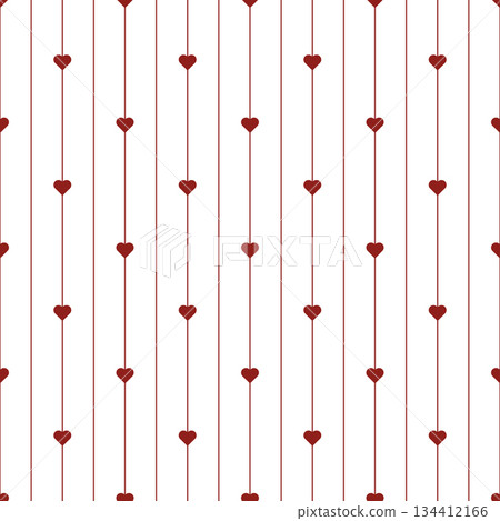 Pin Stripes with hearts seamless pattern. Vertical red on white Valentine Day wallpaper striped Pin Stripes with hearts seamless pattern. Vertical red on white Valentine Day wallpaper striped 134412166