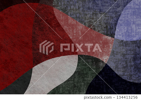 Curved color plane composition collage style 5-1 134413256