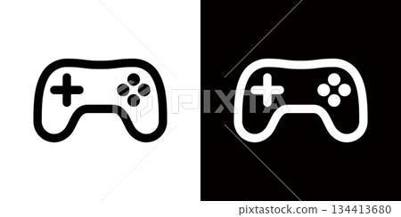 Game controller joystick icon, e-sports symbol 134413680
