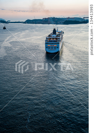 Departing Nagasaki Port from the Megami Bridge (Norwegian Spirit) [Nagasaki City] 134413993